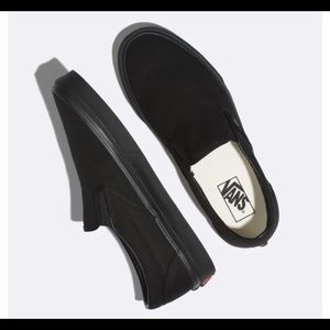 Womens black slip on vans